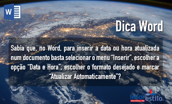 Read more about the article Dica Word – Inserir Data/Hora Atualizada