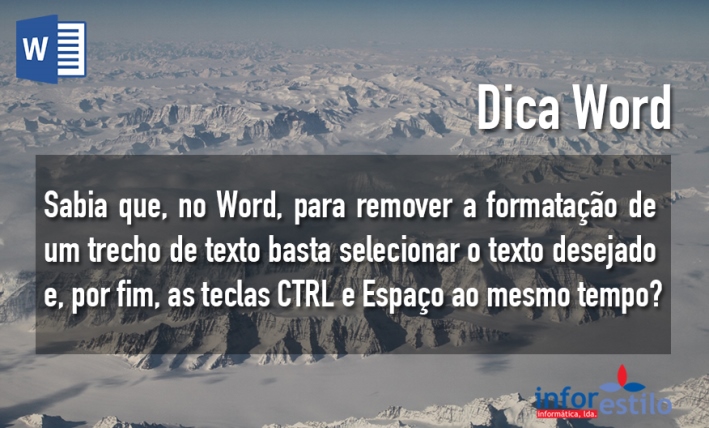 You are currently viewing Dica Word – Remover Formatação de uma Secção de Texto